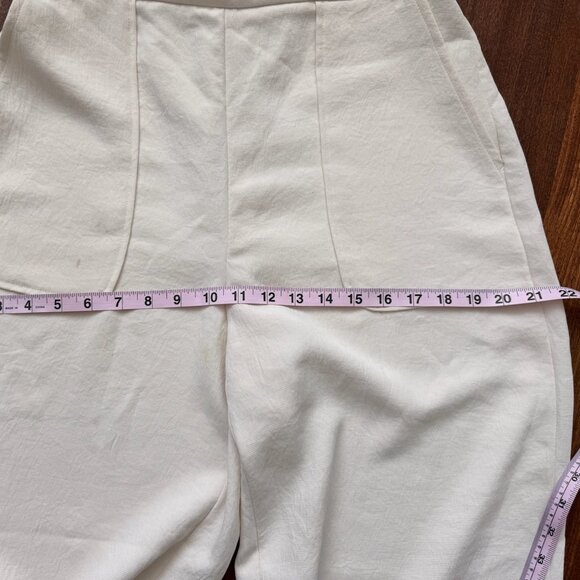 ✨ Wilfred / Aritzia | Wide Leg Cream Pull on Trousers | Size M ✨ - Picture 8 of 11